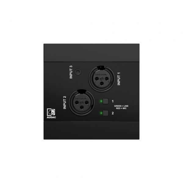 Audac NWP320- 4 kanálový audio vstupný panel - 2 x XLR + 3.5 mm jack  + BT pre Dante™/AES6